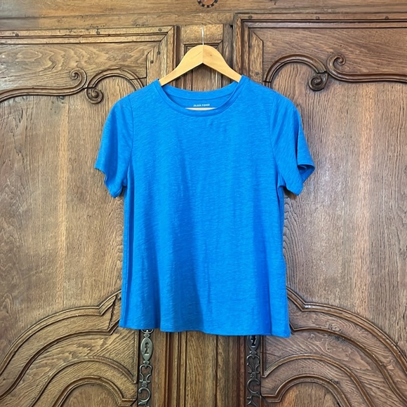 Eileen Fisher Calypso Crew Neck Organic Linen T-Shirt - Picture 6 of 16